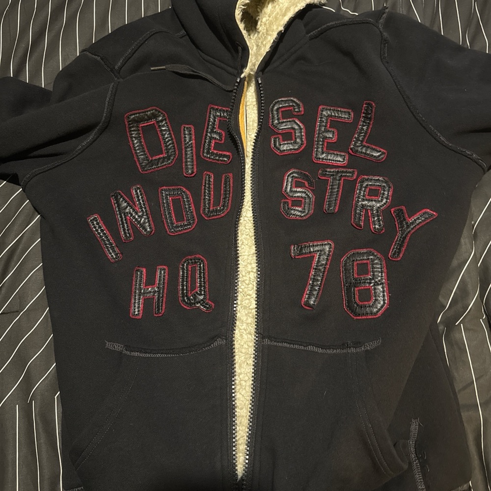 Diesel Black Jacket with Cream Lining